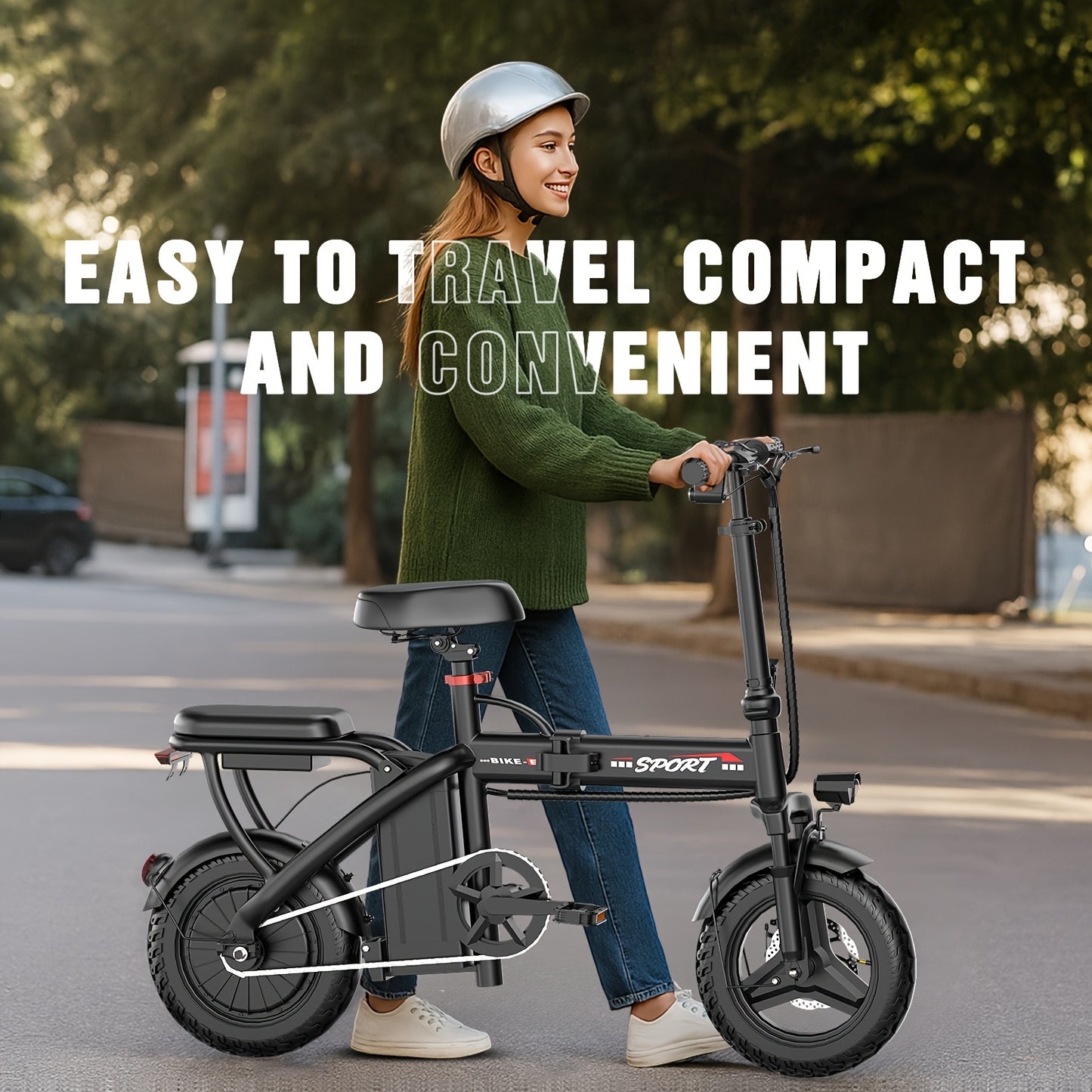 F9 Folding E-Bike – 500W, 48V 13Ah, 25 MPH, 25-Mile Range