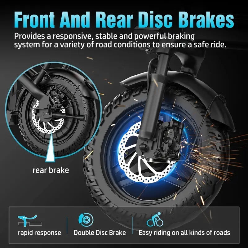 F9 Folding E-Bike – 500W, 48V 13Ah, 25 MPH, 25-Mile Range