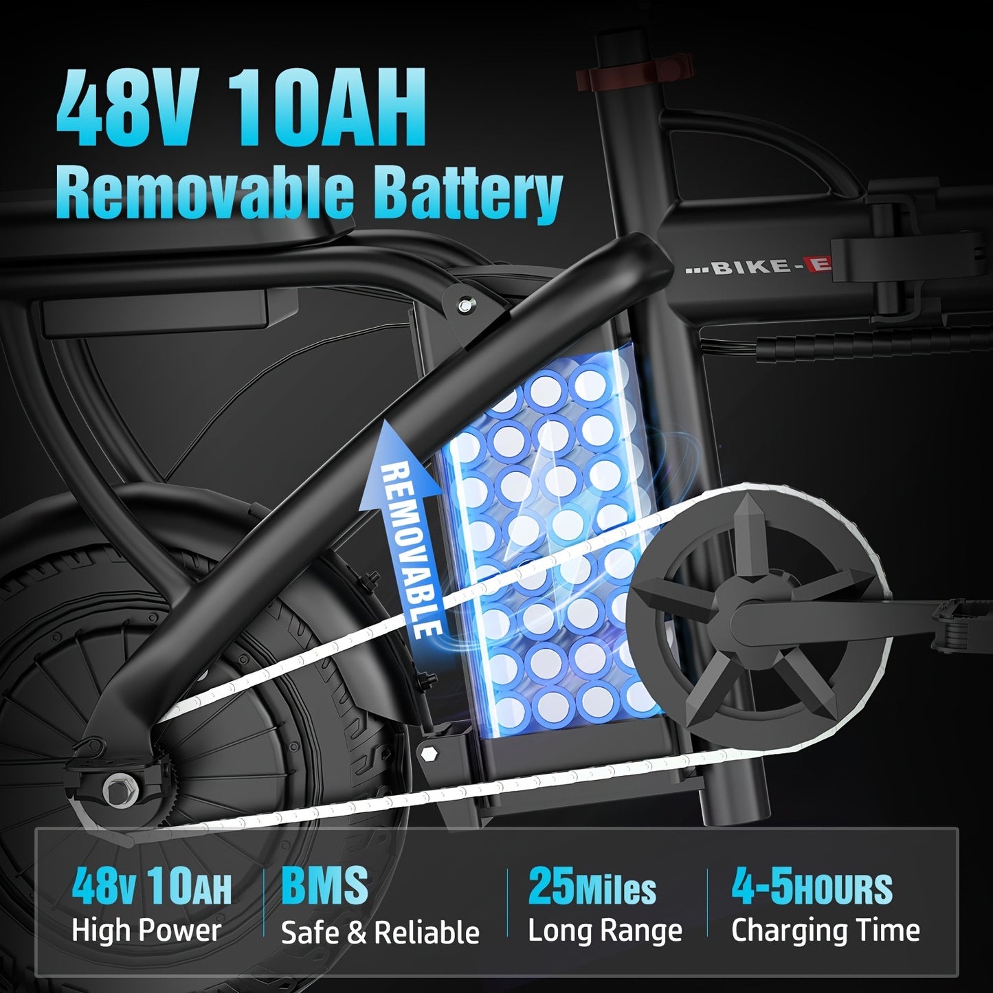 F9 Folding E-Bike – 500W, 48V 13Ah, 25 MPH, 25-Mile Range
