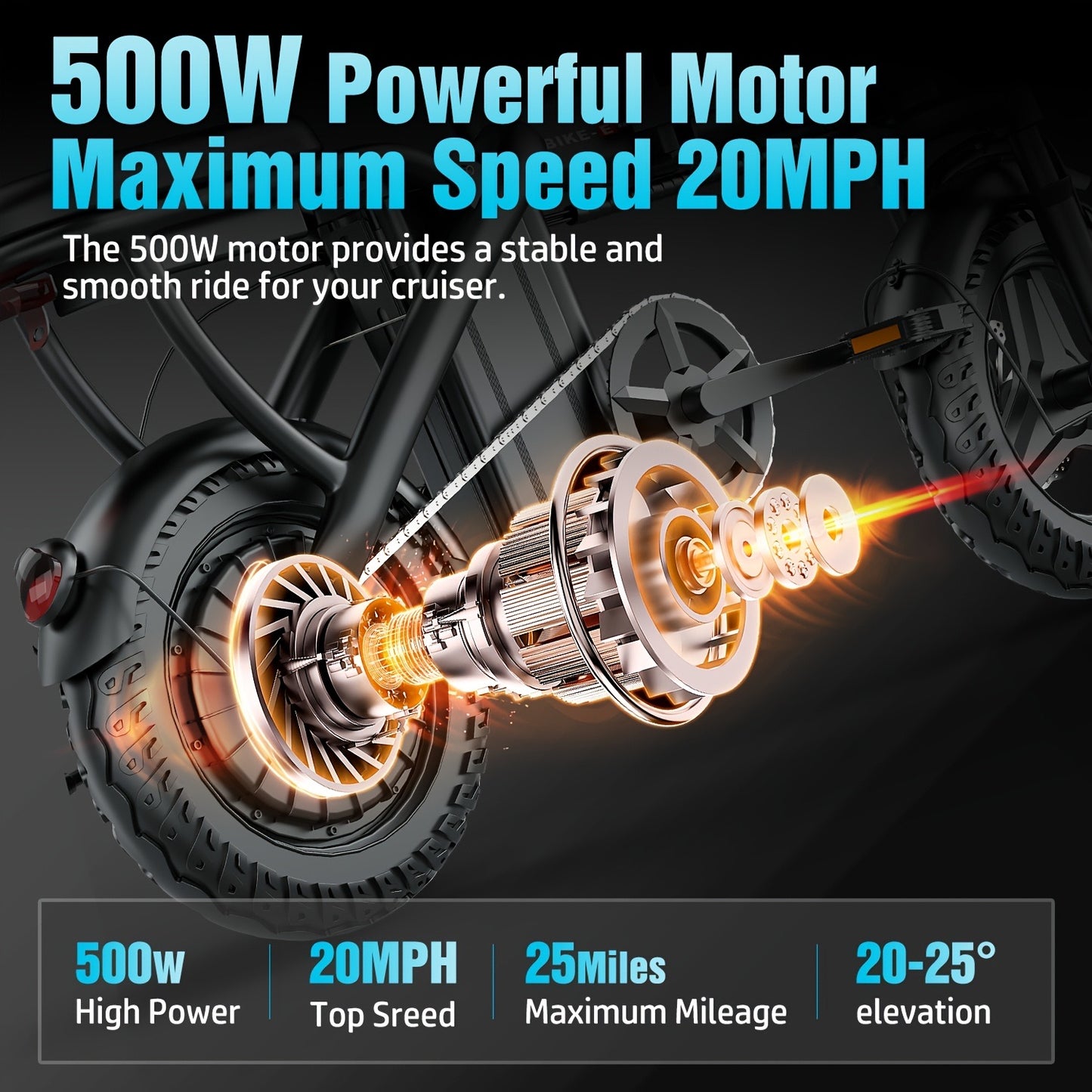 F9 Folding E-Bike – 500W, 48V 13Ah, 25 MPH, 25-Mile Range